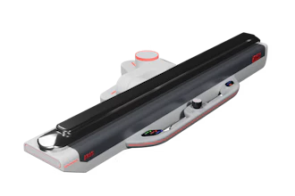 ASKO white and black paper towel dispenser with red accents and control buttons
