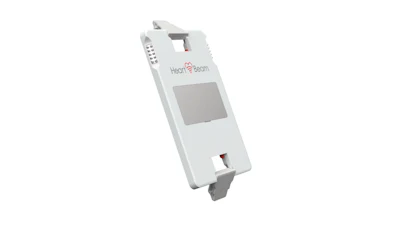 HeartBeam portable cardiac monitoring device with display screen and mounting bracket