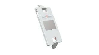HeartBeam portable cardiac monitoring device with display screen and mounting bracket